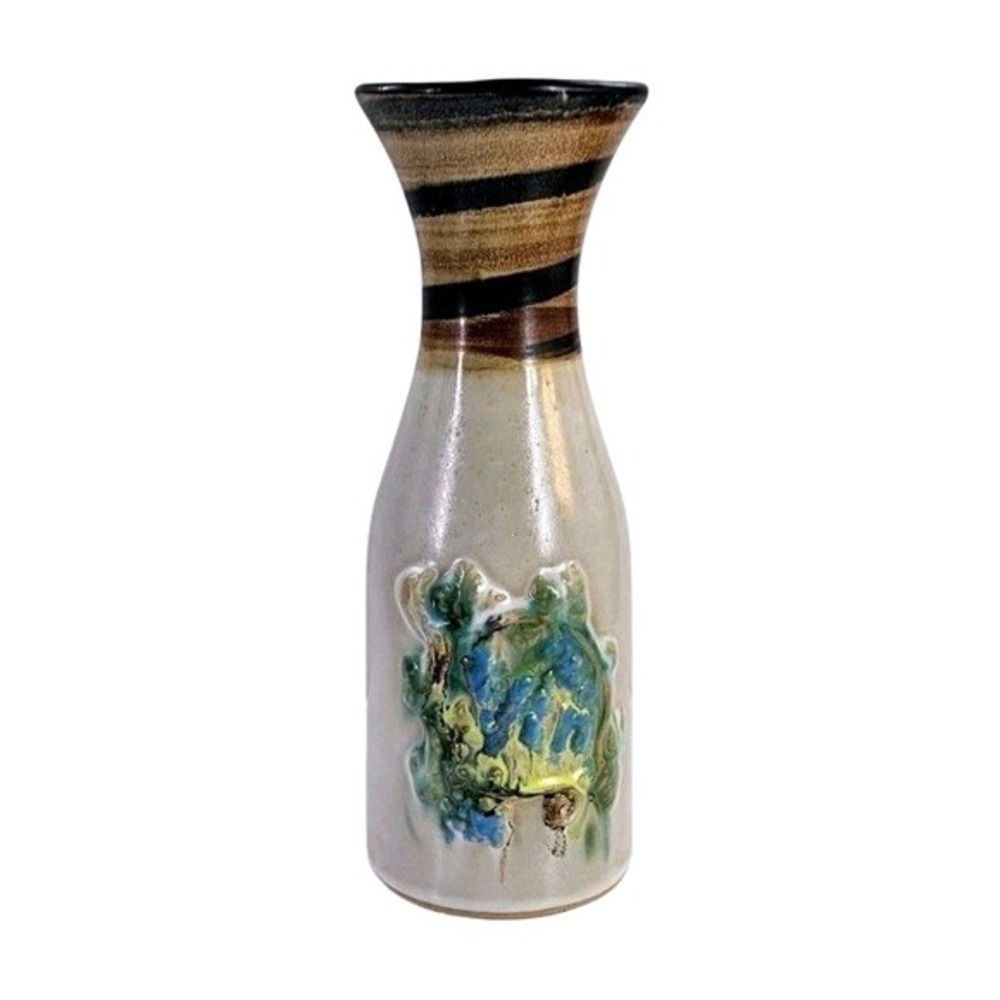 Vintage 1970 Pacific Stoneware Bob Welsh signed Vin Wine Carafe Pitcher Decanter